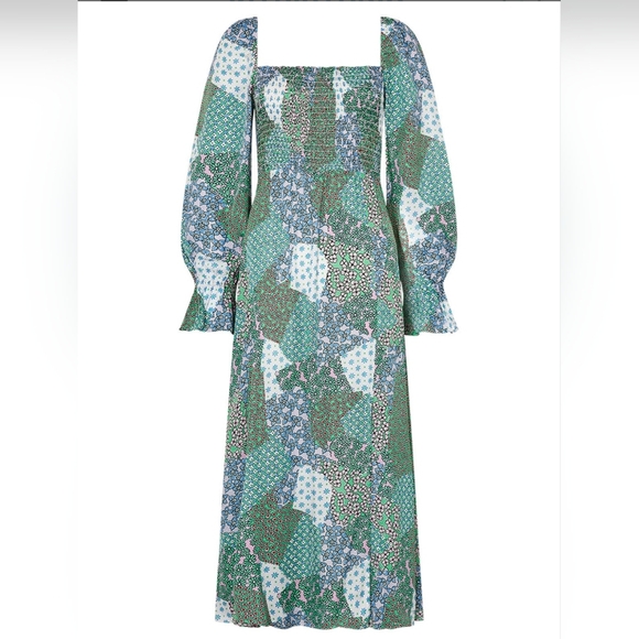 KITRI Jolene Mixed Floral Print Shirred Dress  - Picture 6 of 12